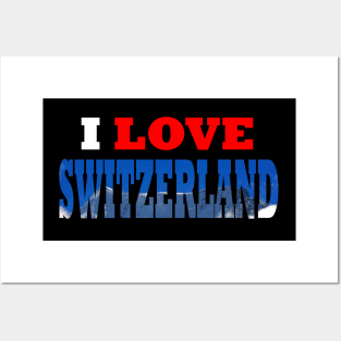 I Love Switzerland Snow Mountain Posters and Art